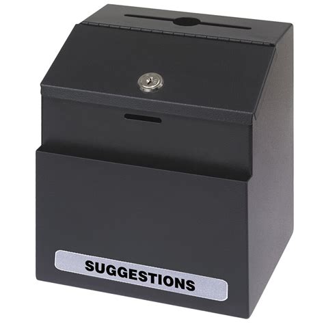 lockable metal suggestion box|locking suggetion box.